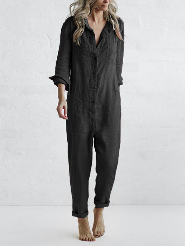 NORA | Langærmet jumpsuit