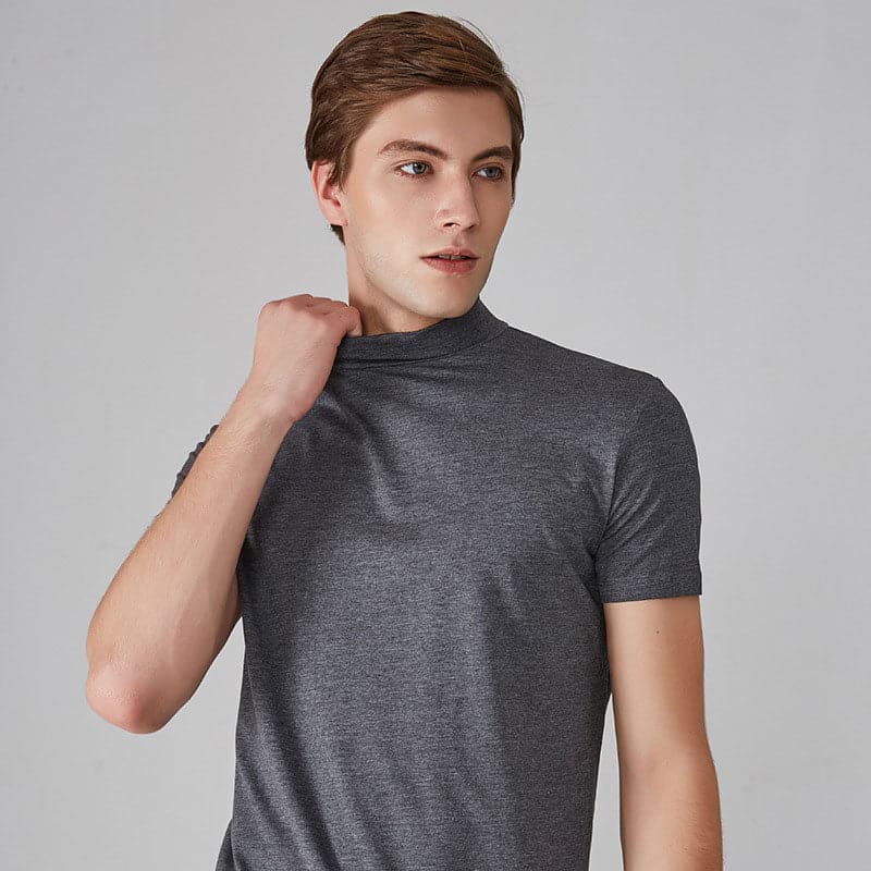 EZRA | Slim-fit T-shirt med høj krave