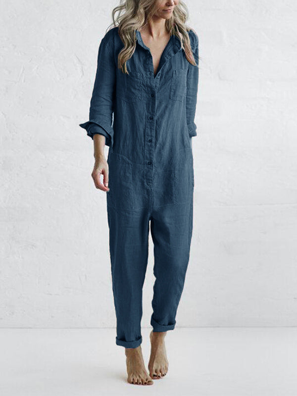 NORA | Langærmet jumpsuit